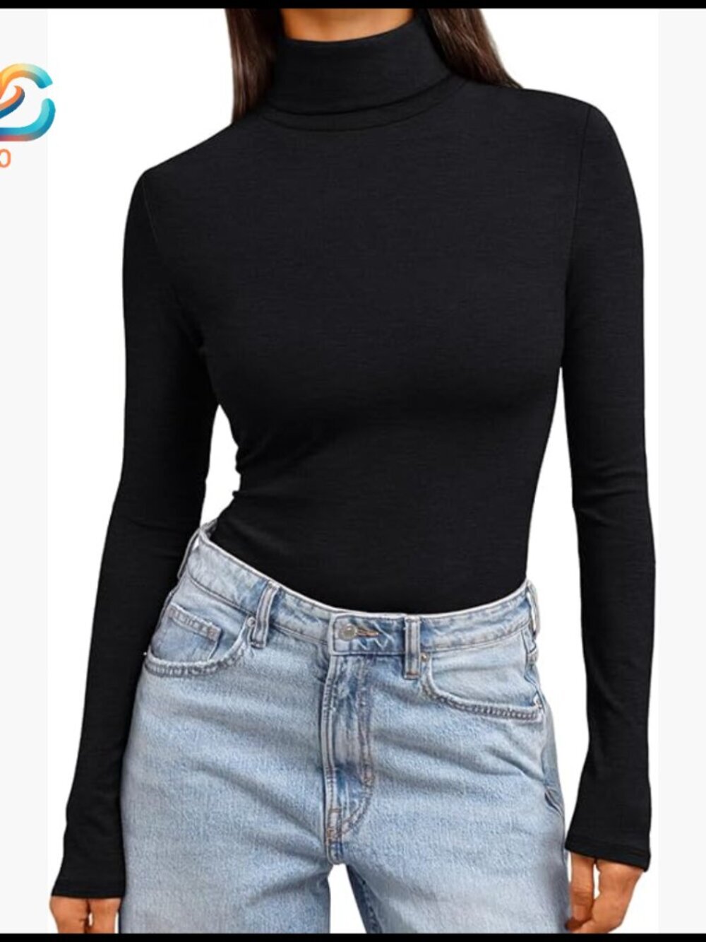 Slim Fit Thermal Turtleneck Top Long Sleeve Base Layer Winter Essential